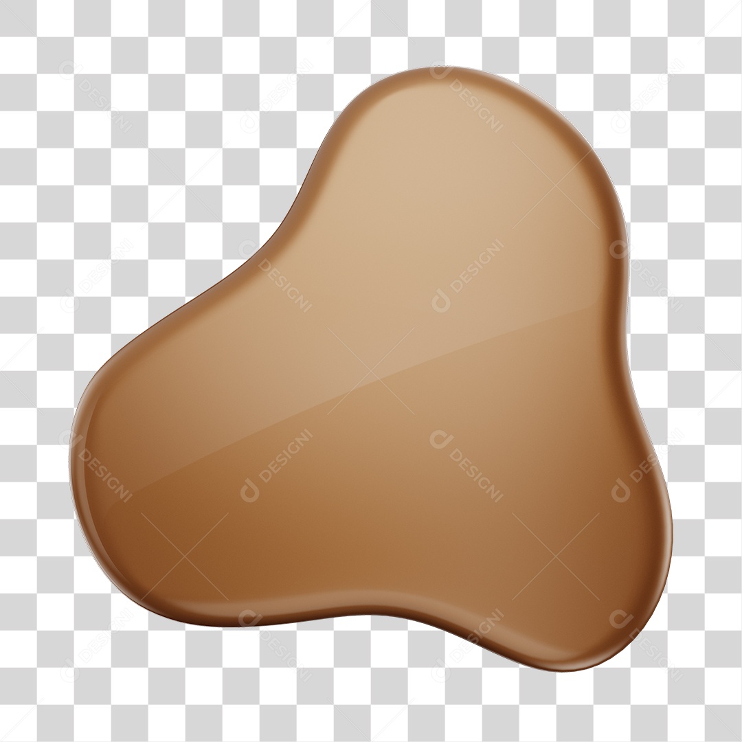 Forma Geométrica Elemento 3D Marrom PNG Transparente