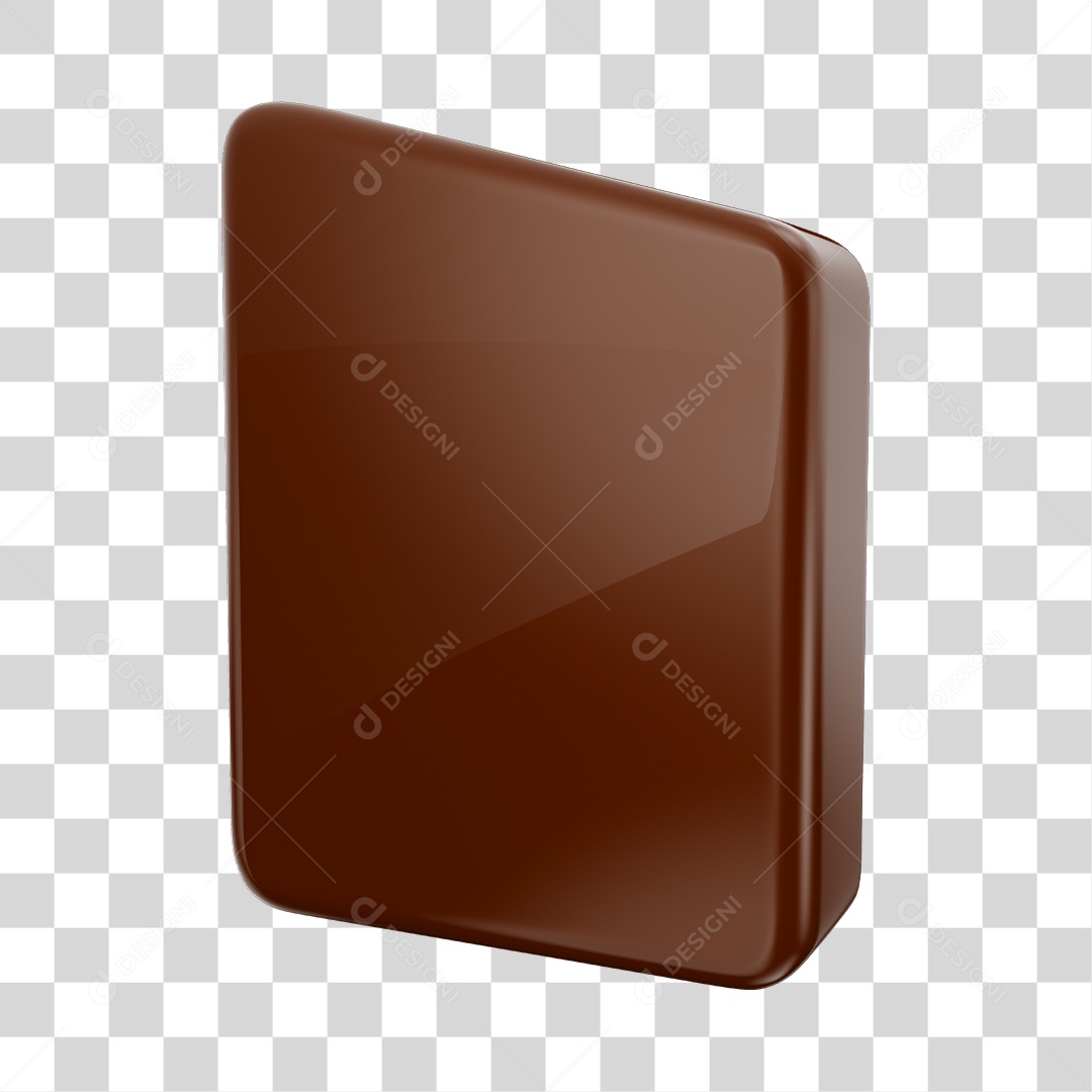 Forma Geométrica Quadrado Elemento 3D Marrom PNG Transparente