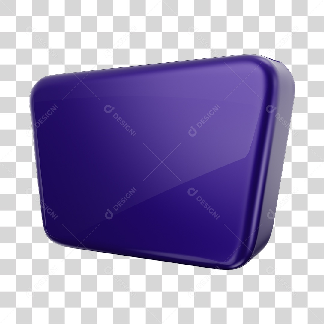 Forma Geométrica Elemento 3D Roxo PNG Transparente