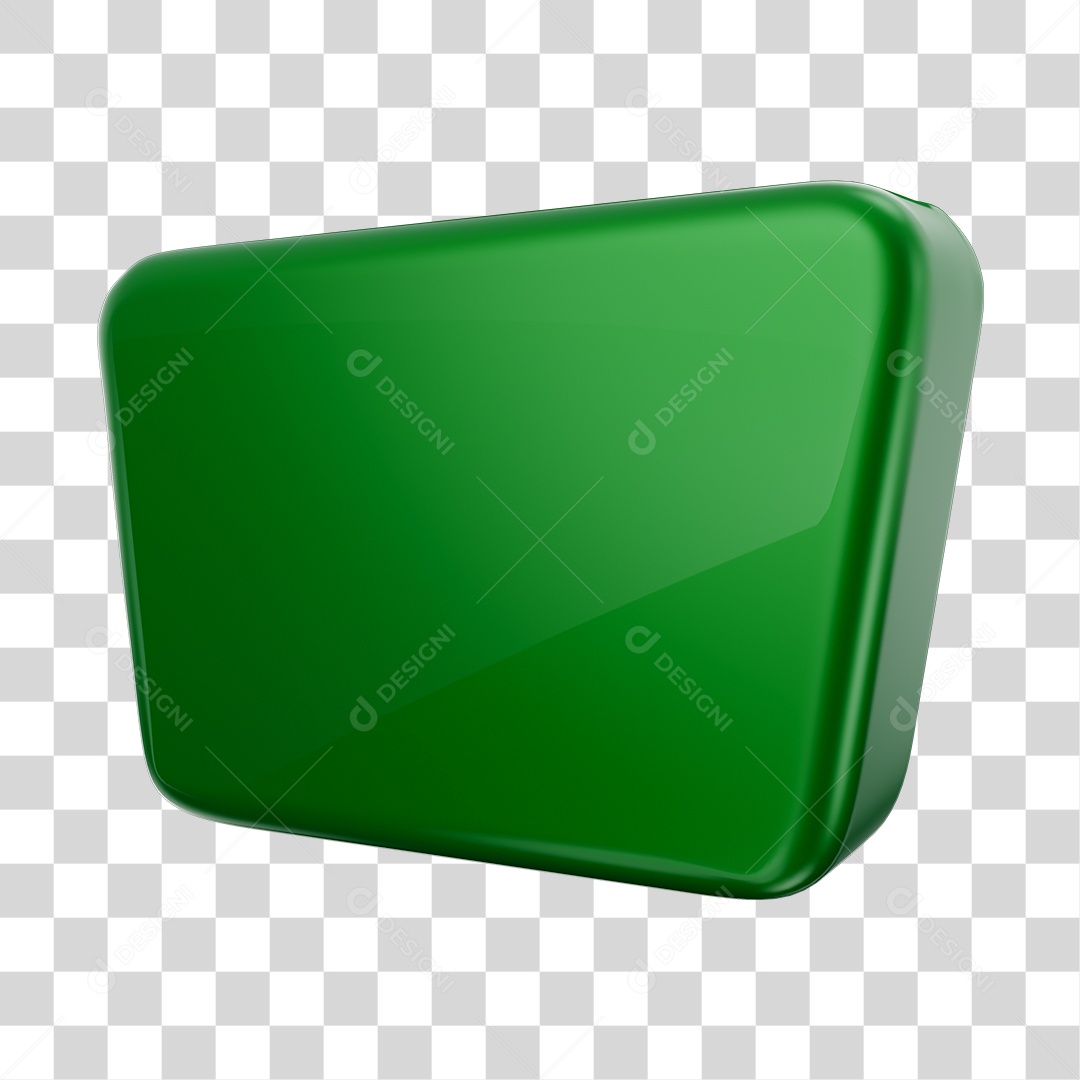 Forma Geométrica Elemento 3D Verde PNG Transparente