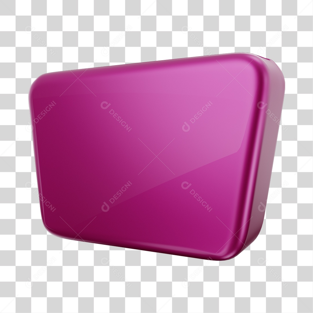 Forma Geométrica Elemento 3D Rosa PNG Transparente