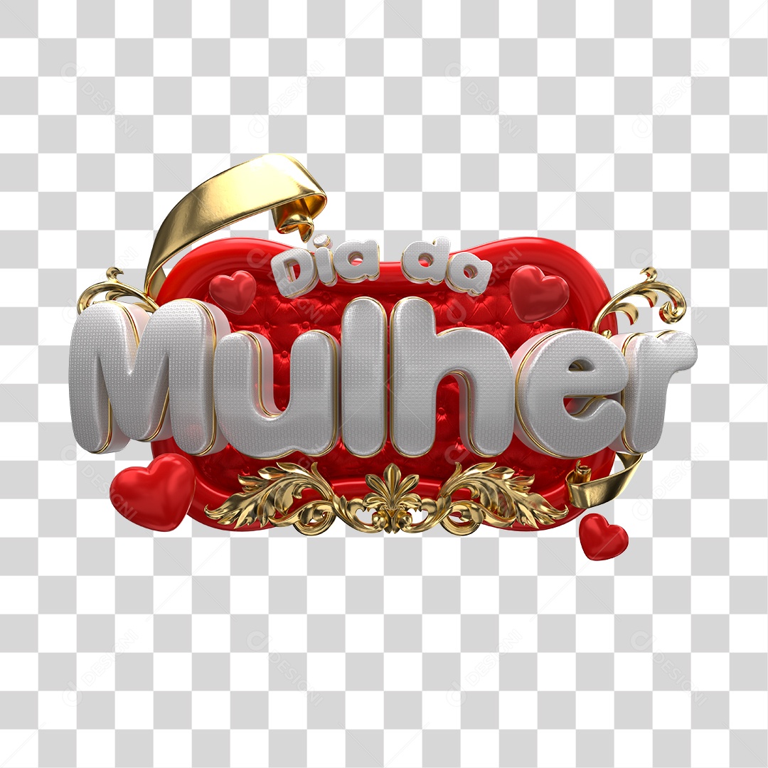 Dia Da Mulher Selo 3D PNG Transparente
