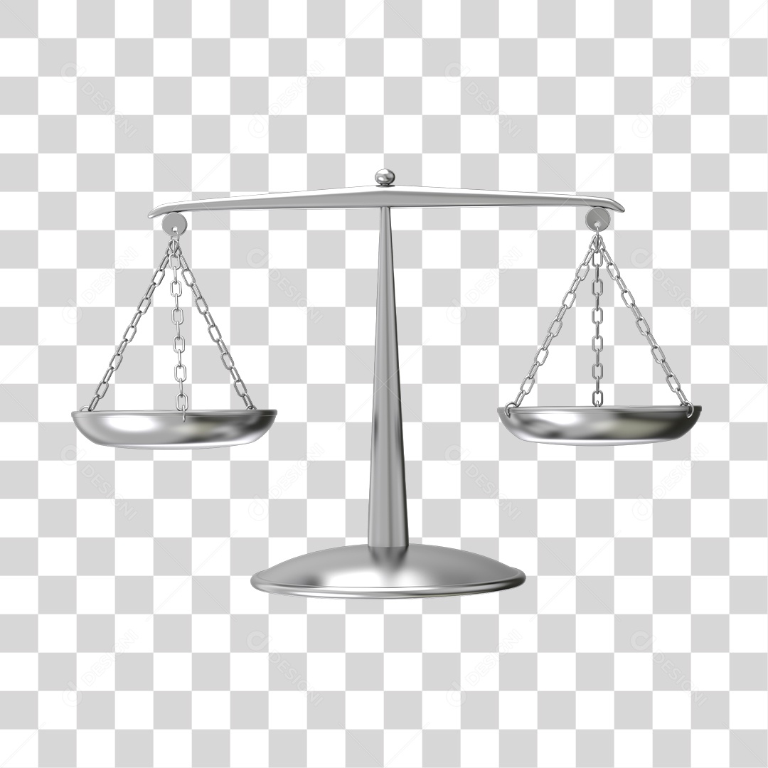 Balança De Da Justiça Elemento 3D De Direito PNG Transparente