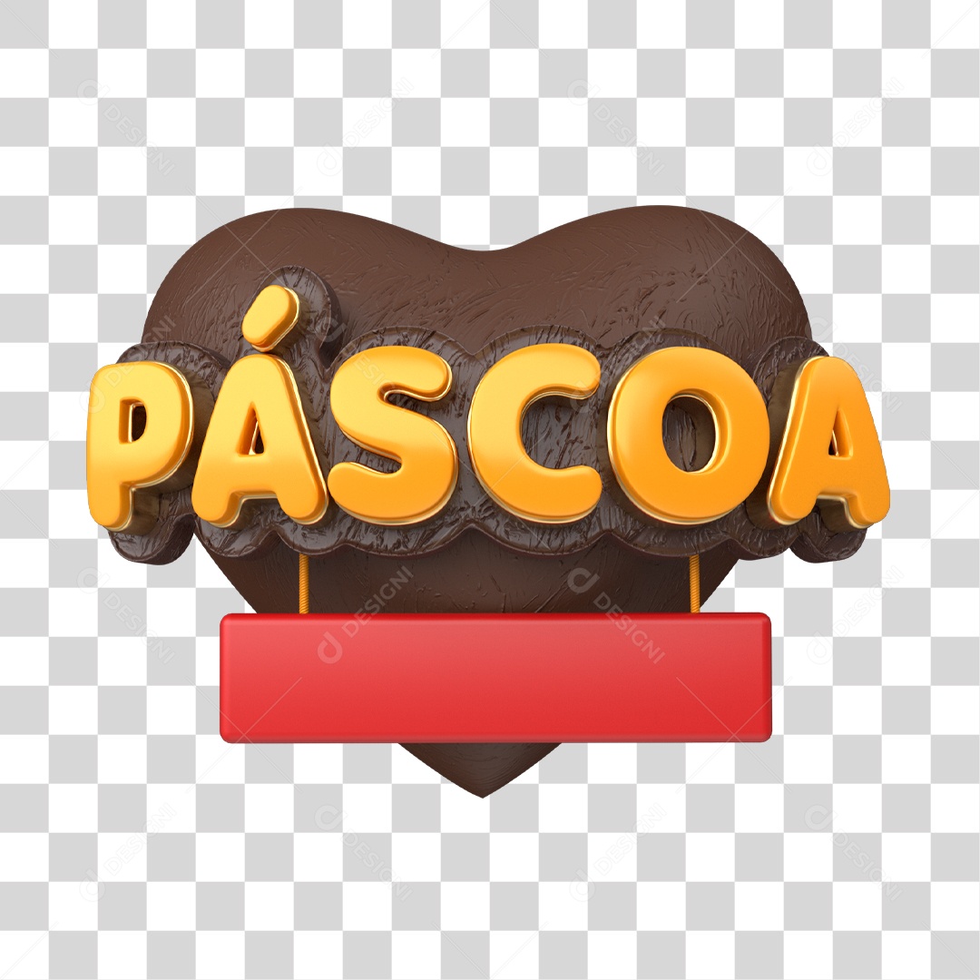 Páscoa Selo 3D Para Composição PNG Transparente