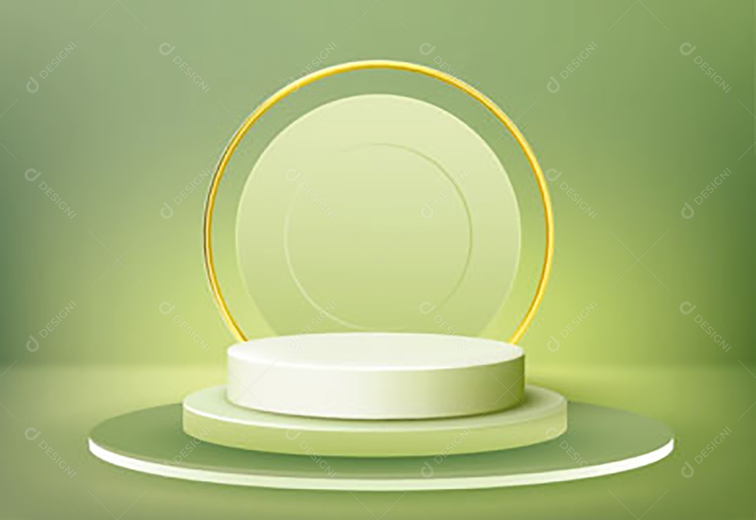 Ilustração de Podium Elemento 3D Para Composição Vetor EPS Editável