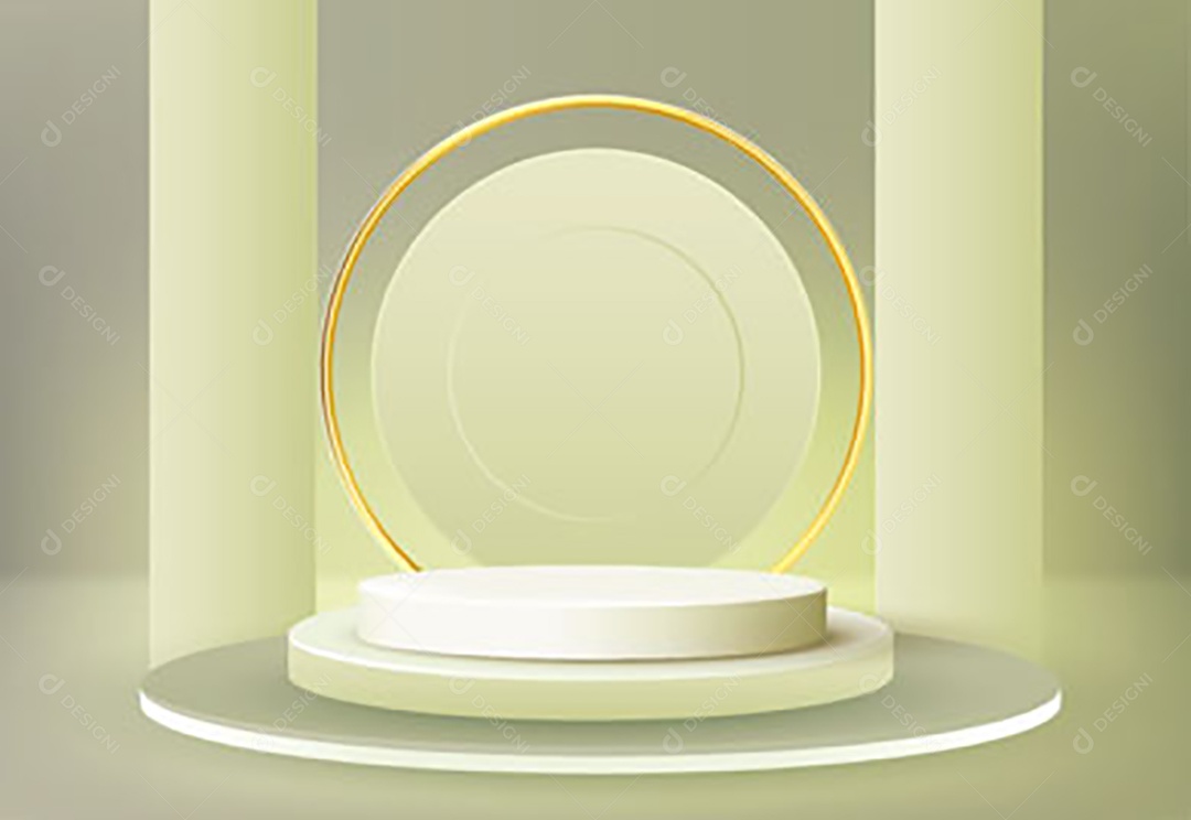 Ilustração de Podium Elemento 3D Para Composição Vetor EPS Editável