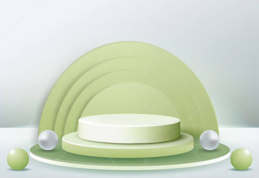 Ilustração de Podium Elemento 3D Para Composição Vetor EPS Editável