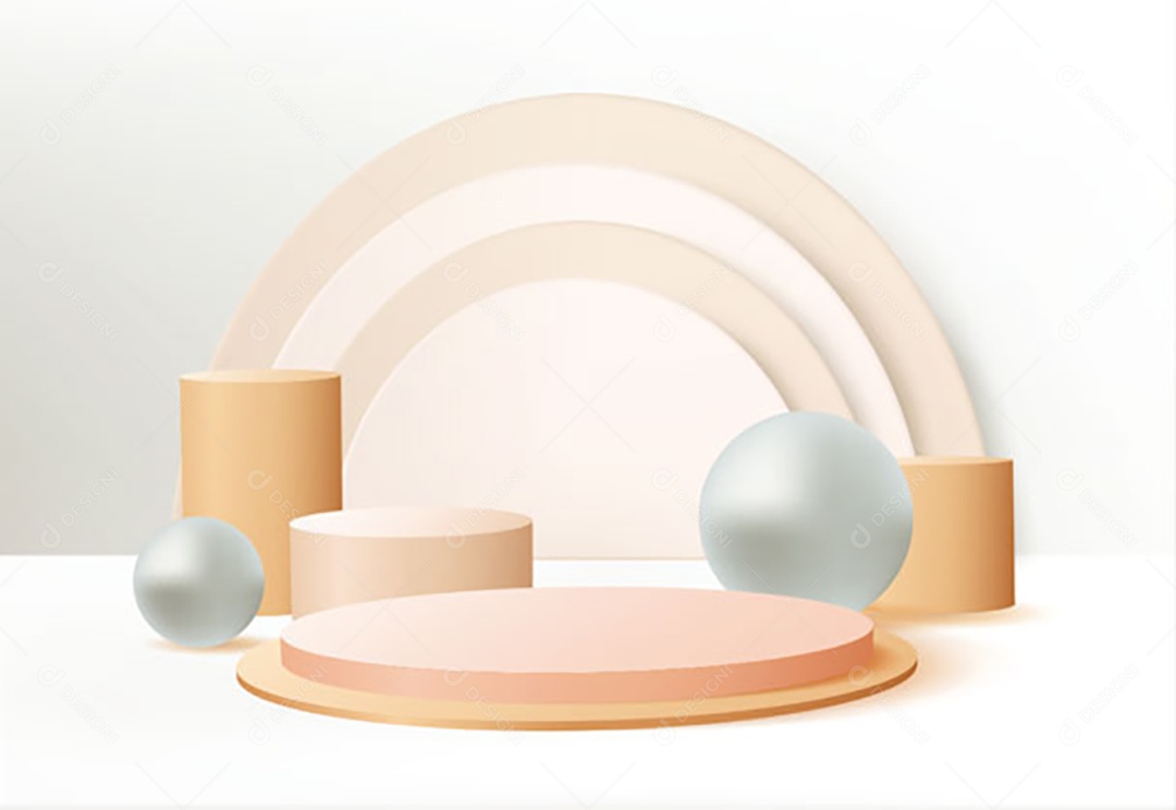 Ilustração de Podium Elemento 3D Para Composição Vetor EPS Editável