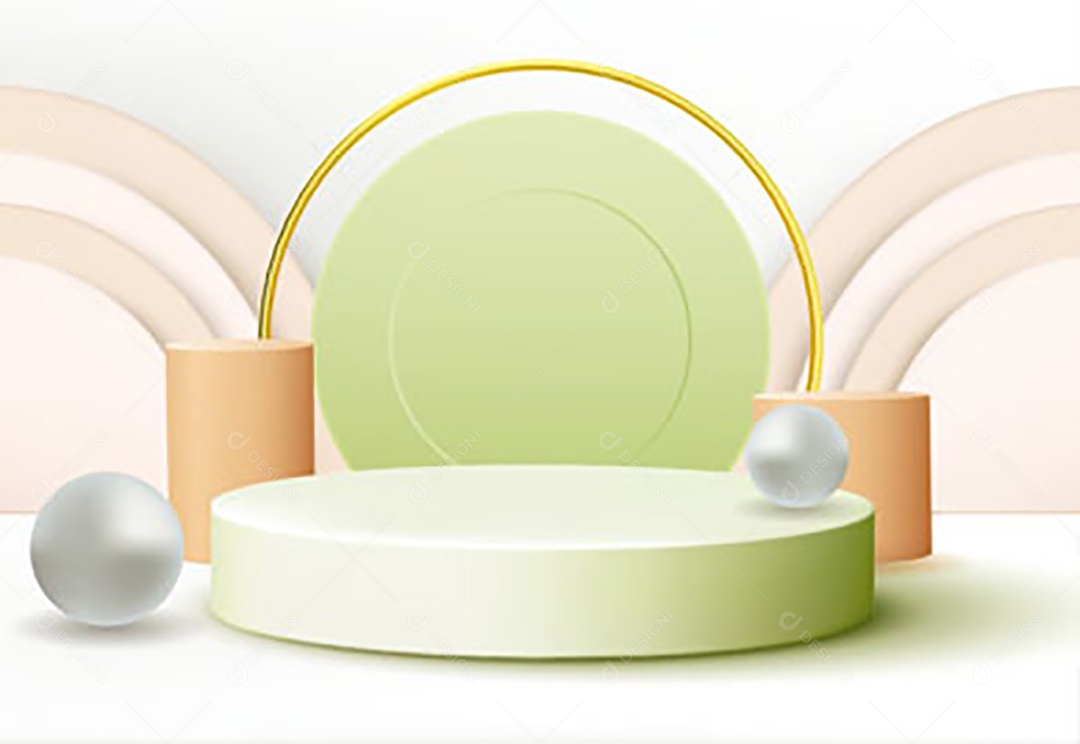 Ilustração de Podium Elemento 3D Para Composição Vetor EPS Editável