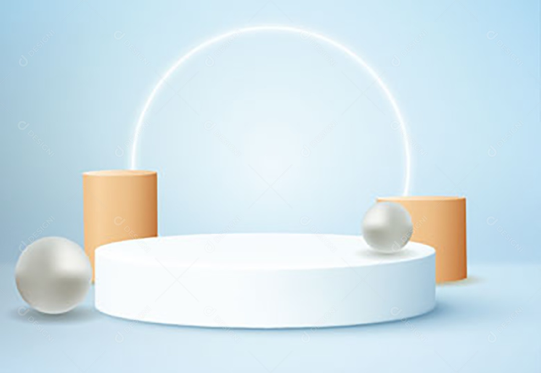 Ilustração de Podium Elemento 3D Para Composição Vetor EPS Editável