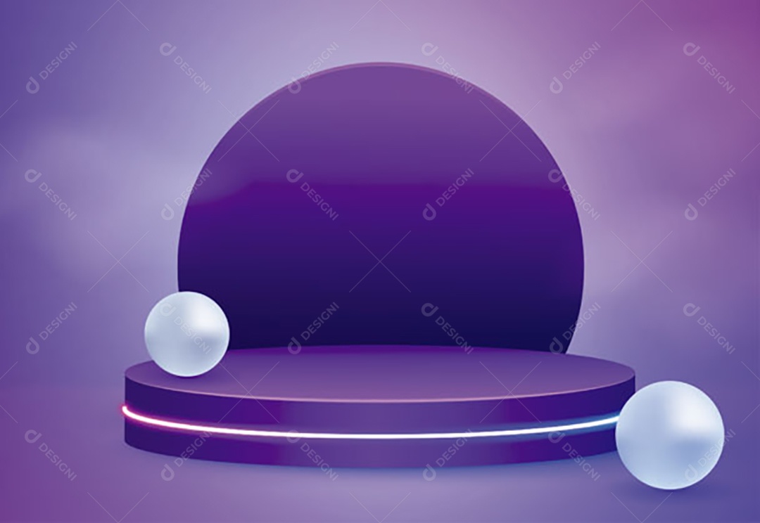 Ilustração de Podium Elemento 3D Para Composição Vetor EPS Editável