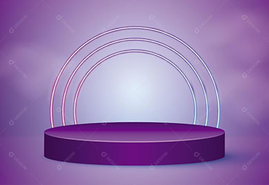 Ilustração de Podium Elemento 3D Para Composição Vetor EPS Editável