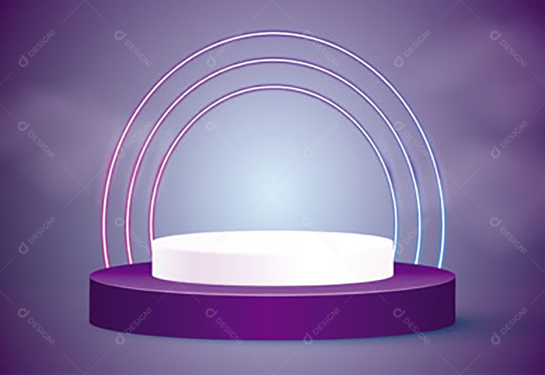 Ilustração de Podium Elemento 3D Para Composição Vetor EPS Editável