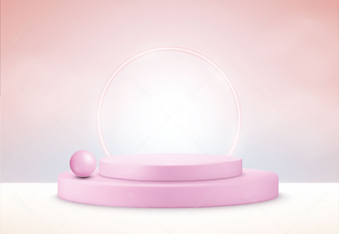 Ilustração de Podium Elemento 3D Para Composição Vetor EPS Editável