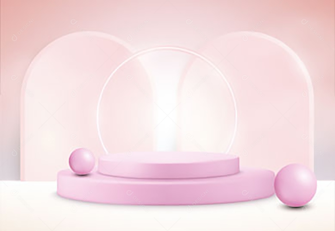 Ilustração de Podium Elemento 3D Para Composição Vetor EPS Editável