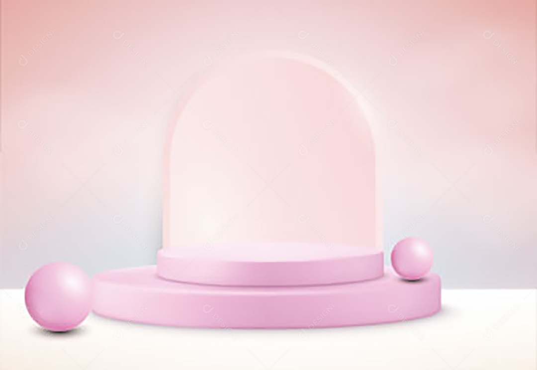 Ilustração de Podium Elemento 3D Para Composição Vetor EPS Editável