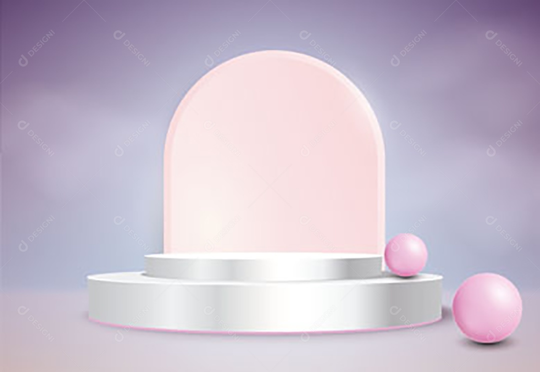 Ilustração de Podium Elemento 3D Para Composição Vetor EPS Editável