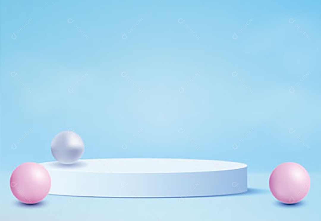 Ilustração de Podium Elemento 3D Para Composição Vetor EPS Editável