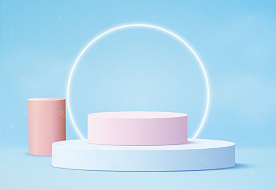 Ilustração de Podium Elemento 3D Para Composição Vetor EPS Editável