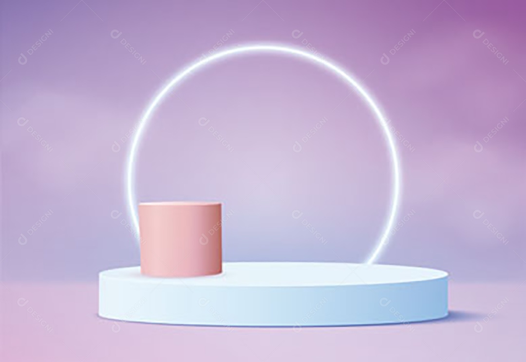 Ilustração de Podium Elemento 3D Para Composição Vetor EPS Editável