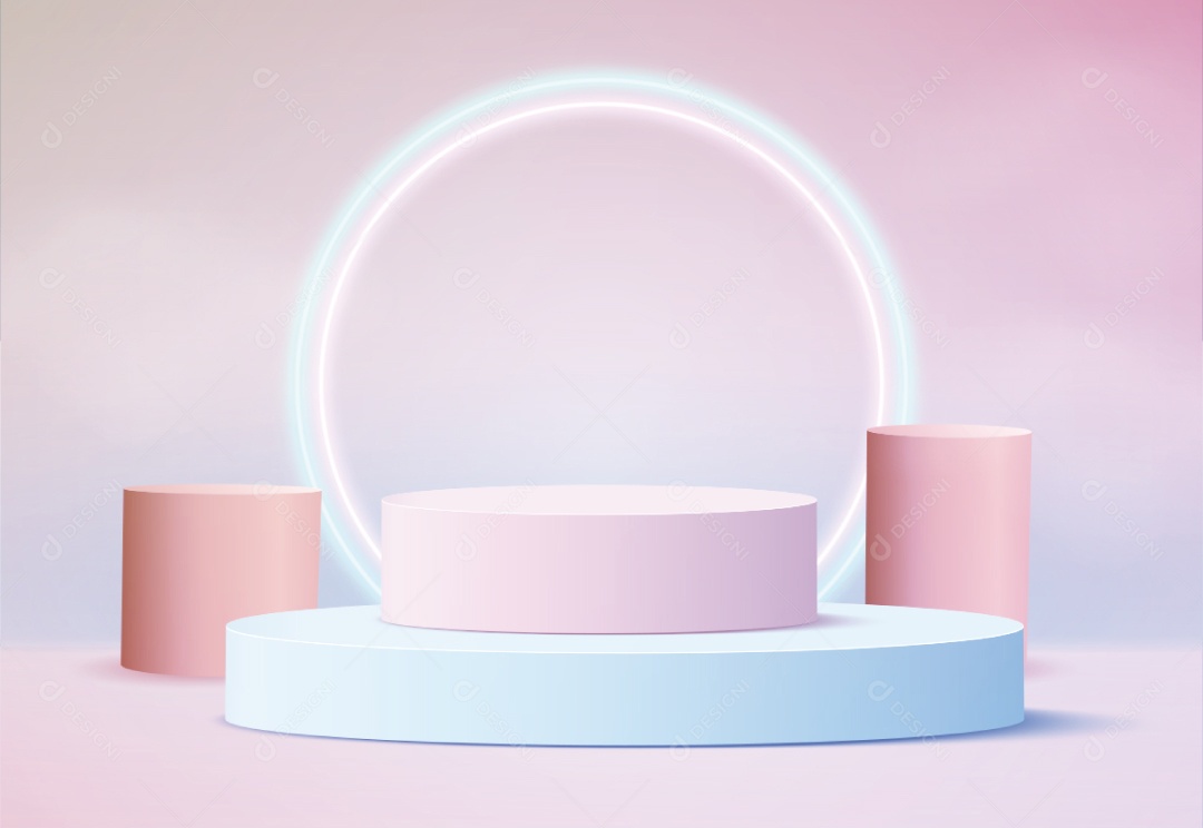 Ilustração de Podium Elemento 3D Para Composição Vetor EPS Editável