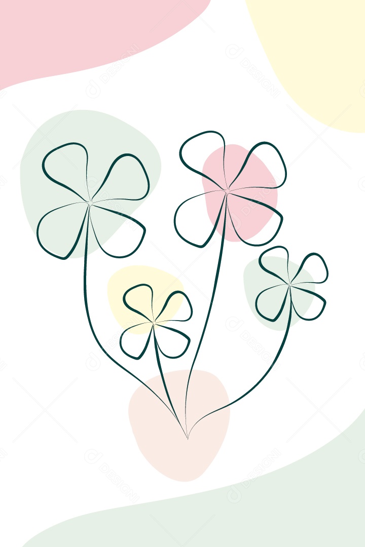 Ilustração de Flores Vetor EPS Editável