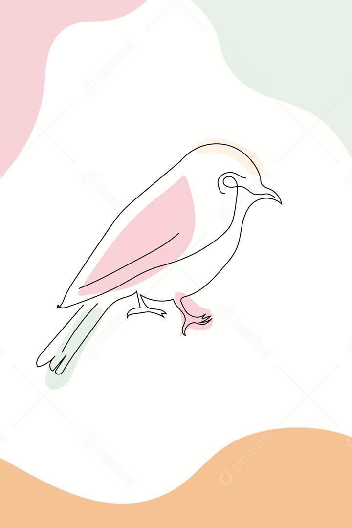 Ilustração de Pássaro Vetor EPS Editável