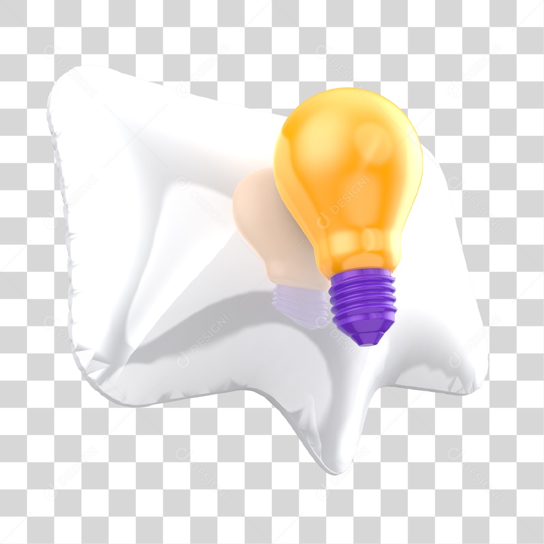 Ícones De Publicidade Lampa e Caixa De Mensagem Elemento 3D PNG Transparente