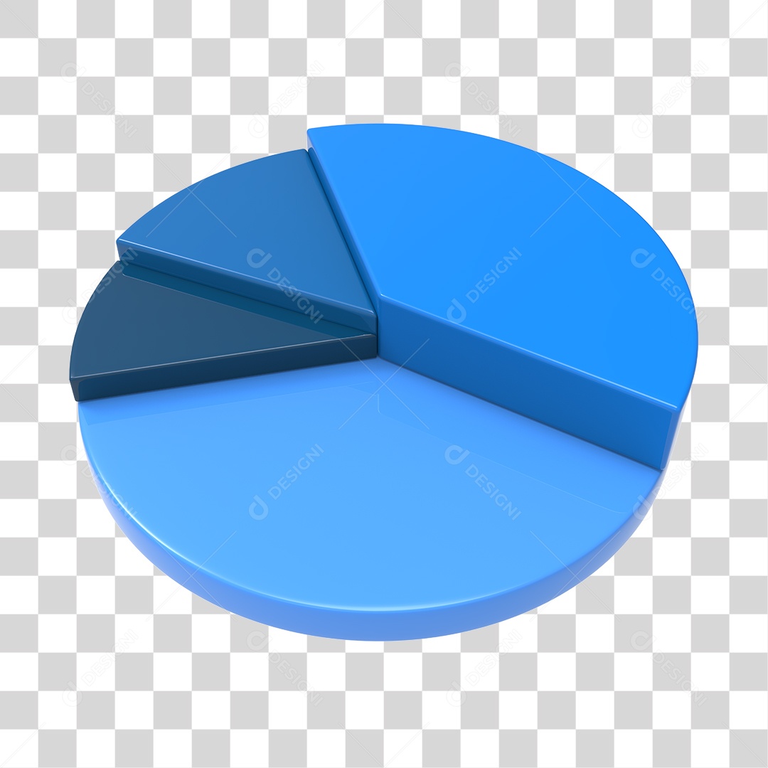 Gráfico Redondo Azul De Crescimento Elemento 3D PNG Transparente