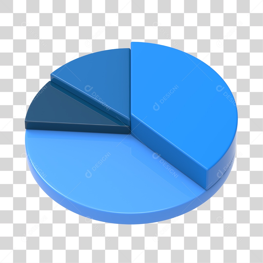 Gráfico Redondo Azul De Crescimento Elemento 3D PNG Transparente