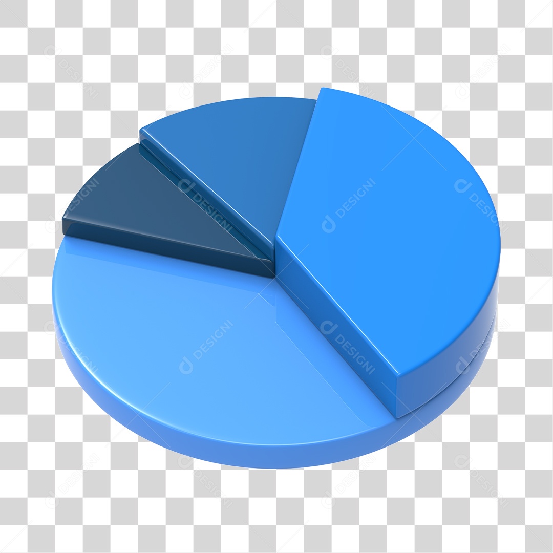 Gráfico Redondo Azul De Crescimento Elemento 3D PNG Transparente