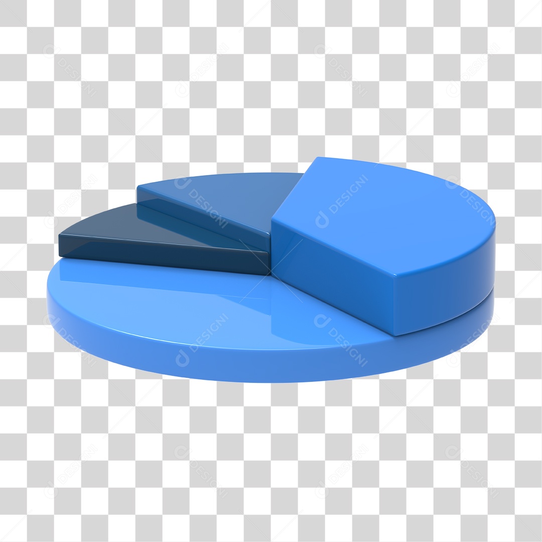 Gráfico Redondo Azul De Crescimento Elemento 3D PNG Transparente