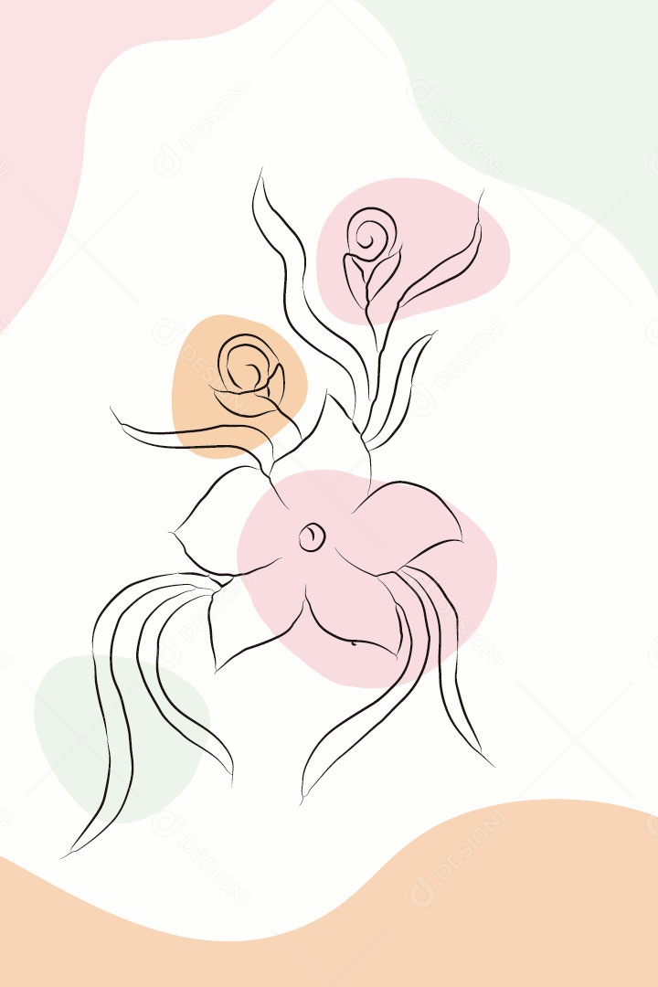 Ilustração de Flores Vetor EPS Editável