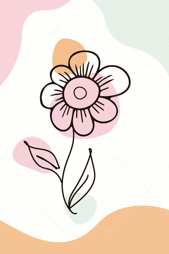 Ilustração de Flor Vetor EPS Editável