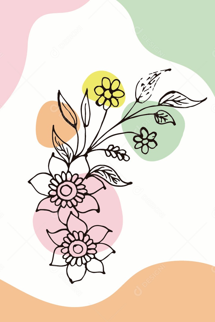 Ilustração de Flores Vetor EPS Editável