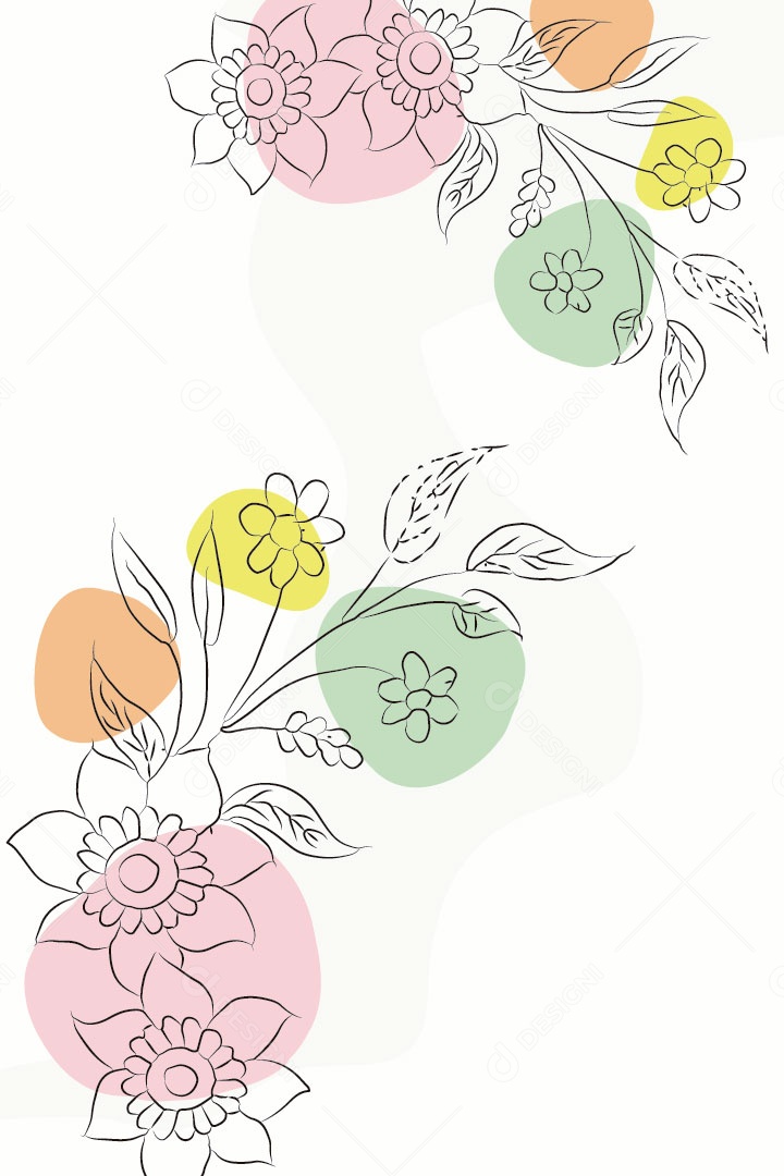 Ilustração de Flores Vetor EPS Editável