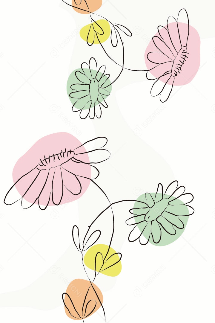 Ilustração de Flores Vetor EPS Editável