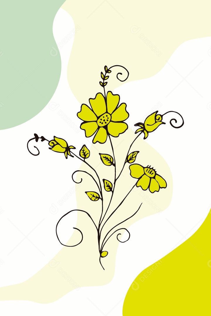 Ilustração de Flores Vetor EPS Editável