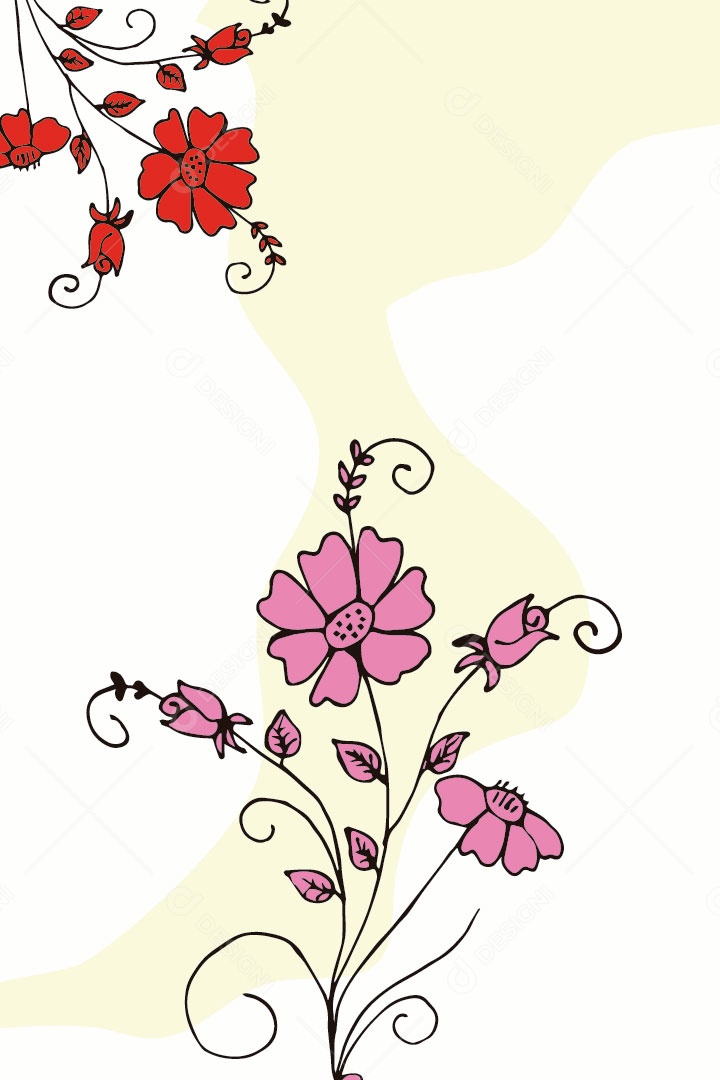 Ilustração de Flores Vetor EPS Editável