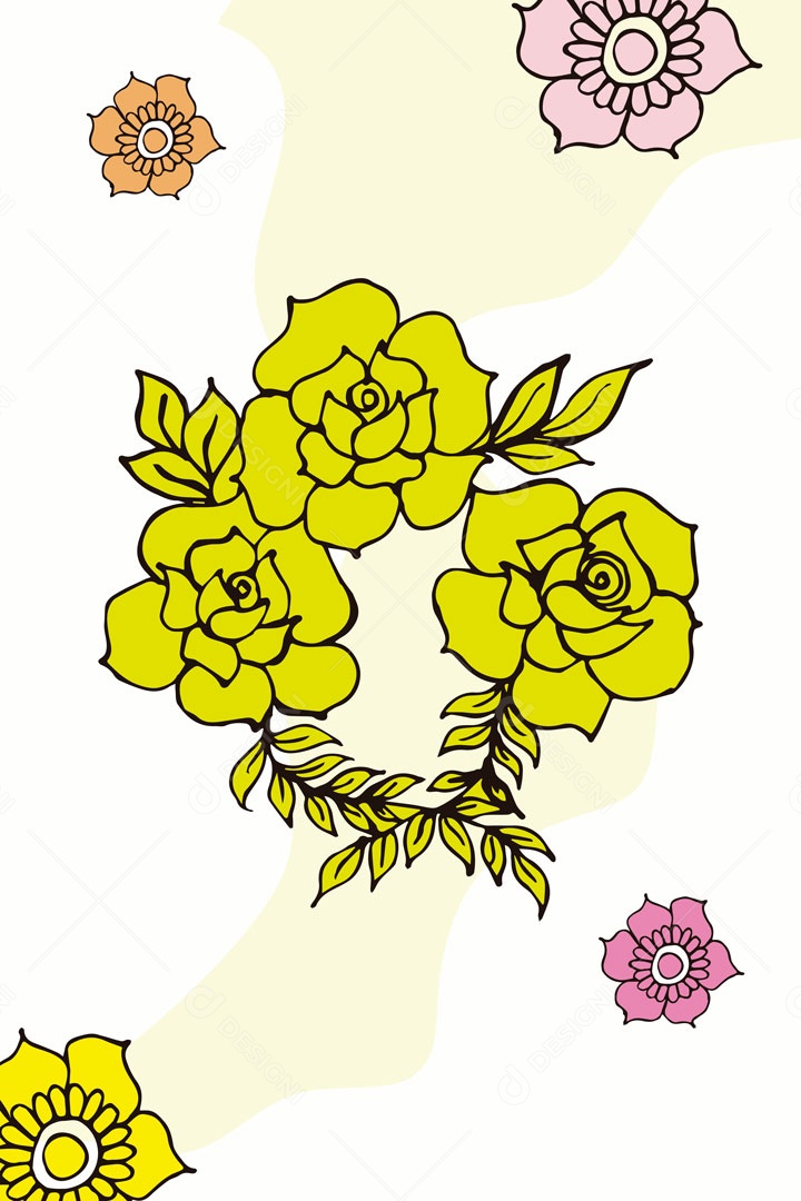 Ilustração de Flores Vetor EPS Editável