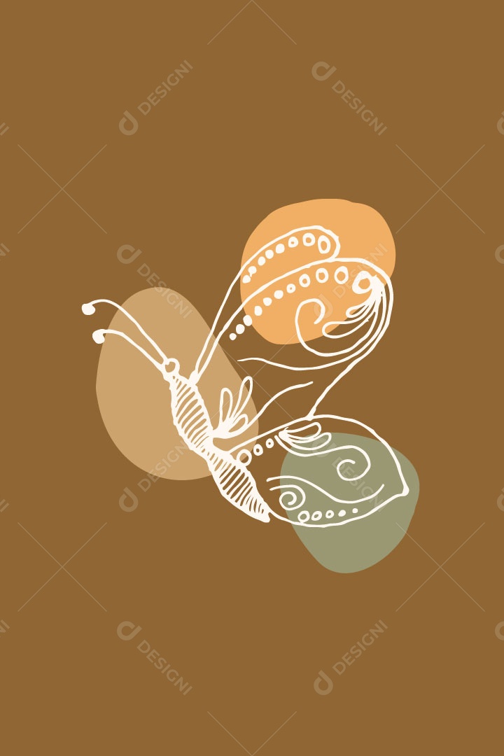 Ilustração de Borboleta Vetor EPS Editável