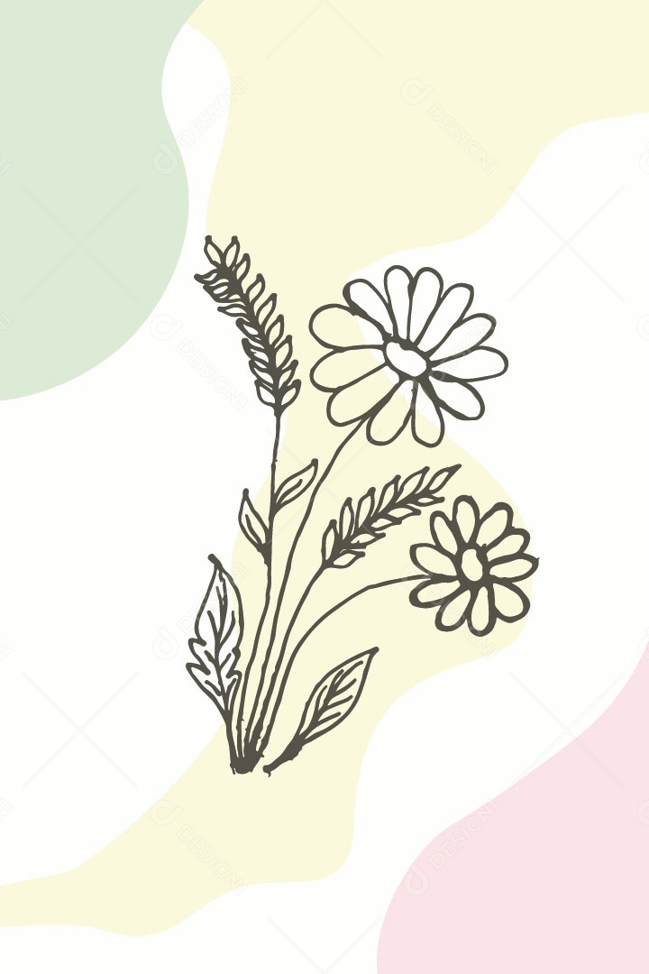 Ilustração de Flores Vetor EPS Editável