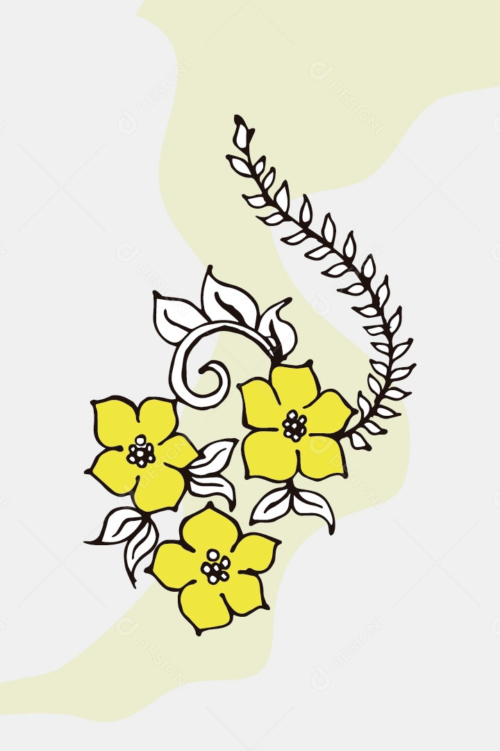 Ilustração de Flores Vetor EPS Editável