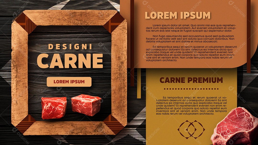 Layout Carne AI + EPS Editável