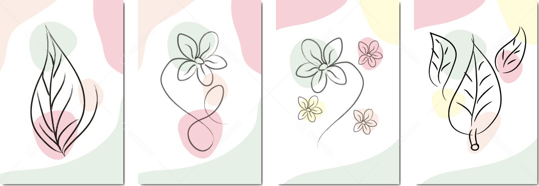 Ilustração de Flores Vetor EPS Editável