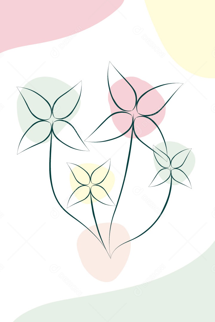 Ilustração de Flores Vetor EPS Editável