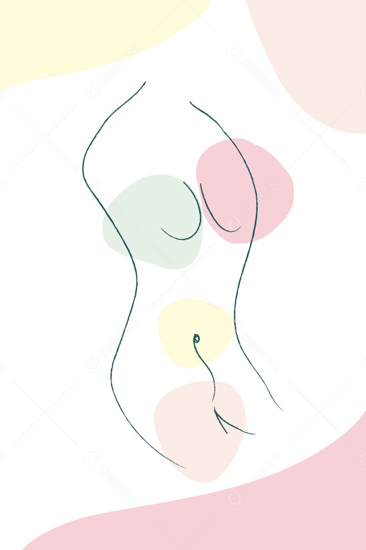Ilustração de Corpo de Mulher Vetor EPS Editável