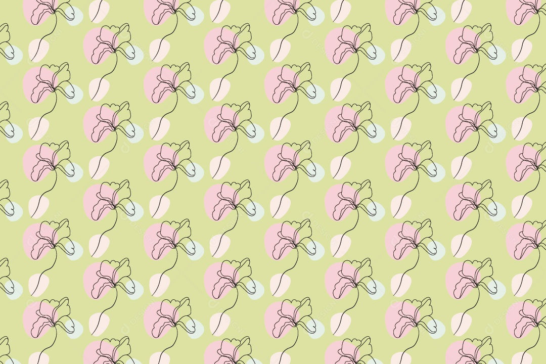 Background Abstrato Com Flores EPS Editável
