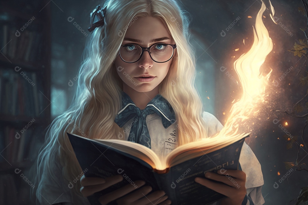 Menina mágica estilo Harry Potter