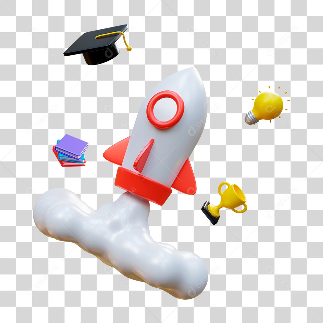 Foguete Espacial PNG Transparente